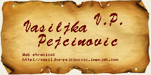 Vasiljka Pejčinović vizit kartica